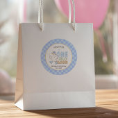 Blue One Silly Goose-Boy's First Birthday ラウンドシール