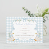 Blue One Silly Goose: Certificate of Adoption Card 招待状 (スタンド正面)