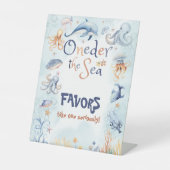 Blue Oneder the sea 1st birthday Favors 台座サイン (正面)