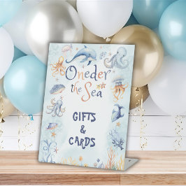 Blue Oneder the sea 1st birthday Gifts 台座サイン