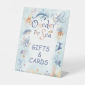 Blue Oneder the sea 1st birthday Gifts 台座サイン (正面)