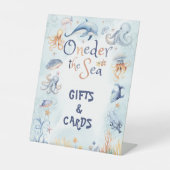 Blue Oneder the sea 1st birthday Gifts 台座サイン (正面)