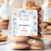 Blue Oneder the sea first birthday Sticker スクエアシール