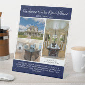 Blue Open House Real Estate Listing Photo 台座サイン (インサイチュ)