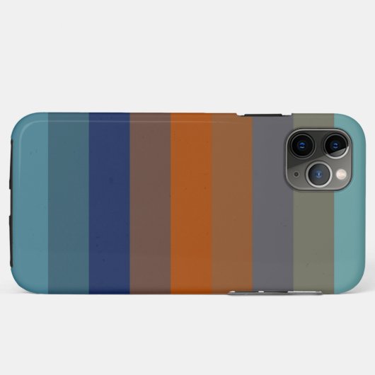 Blue, orange, green, and gray stripes Case-Mate iPhoneケース (裏面(横))