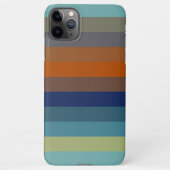 Blue, orange, green, and gray stripes iPhoneケース (裏面)