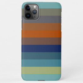 Blue, orange, green, and gray stripes iPhone 11Pro maxケース