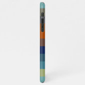 Blue, orange, green, and gray stripes iPhoneケース (左側)