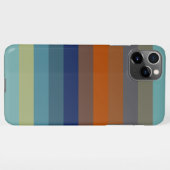 Blue, orange, green, and gray stripes iPhoneケース (裏面横)