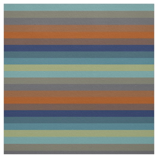 Blue, orange, green, yellow and gray stripes ファブリック (見本)