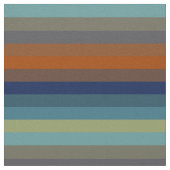 Blue, orange, green, yellow and gray stripes ファブリック (クローズアップ)