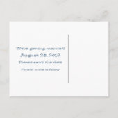 Blue/Orange Guitarハート日付はがきを保存 案内ポストカード (裏面)