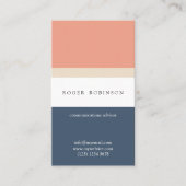 Blue orange minimal modern elegant nautical design 名刺 (正面)