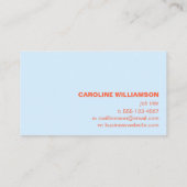 Blue Orange Retro Checkerboard Bold Creative Brand 名刺 (裏面)