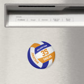 blue orange team colors boys girls volleyball マグネット (インサイチュ (食洗機))