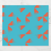 Blue, orange, vibrant, trendy geometric pattern ビールラベル (シングルラベル)