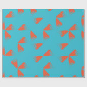 Blue, orange, vibrant, trendy geometric pattern ラッピングペーパー (フラット)