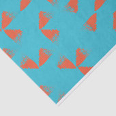 Blue, orange, vibrant, trendy geometric pattern 薄葉紙 (詳細)