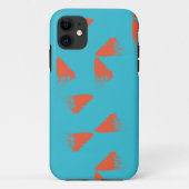 Blue, orange, vibrant, trendy geometric pattern Case-Mate iPhoneケース (裏面)