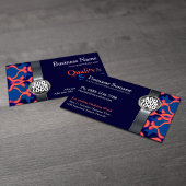 Blue + Orange  w/ Logo Business Cards 名刺