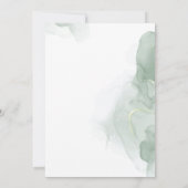 Blue & Orange Watercolor Floral Wedding Invitation 招待状 (裏面)