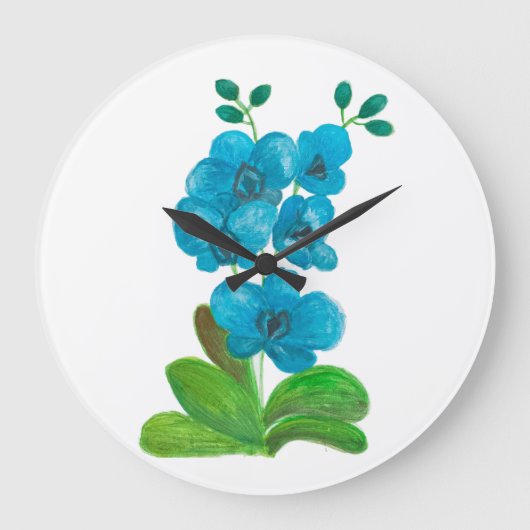 Blue orchid ラージ壁時計 (正面)