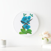 Blue orchid ラージ壁時計 (ホーム)