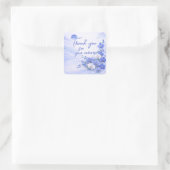 Blue orchid Thank You For your order スクエアシール (バッグ)