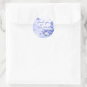 Blue orchid Thank You For your order ラウンドシール (バッグ)