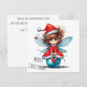 Blue Ornament Fairy – Holiday Card (正面/裏面)