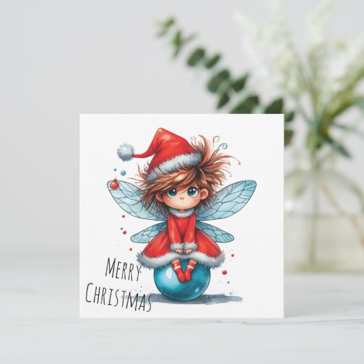 Blue Ornament Fairy – Holiday Card (スタンド正面)
