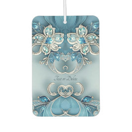 Blue Ornate Floral Air Freshener カーエアーフレッシュナー