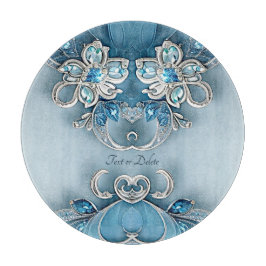 Blue Ornate Floral Cutting Board カッティングボード