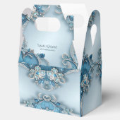 Blue Ornate Floral Favor Box フェイバーボックス (オープン)