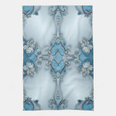 Blue Ornate Floral Kitchen Towel キッチンタオル (縦)