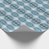 Blue Ornate Floral Wrapping Paper ラッピングペーパー (角)
