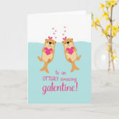 Blue Otterly Amazing Galentine Card カード (黄色い花)