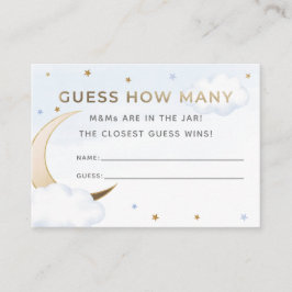 Blue Over the Moon Guess How Many Candies Card エンクロージャーカード