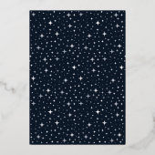 Blue Over the Moon Photo Birth Announcement Card 箔招待状 (裏面)