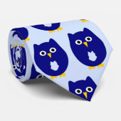 Blue Owl Design Any Colour Background ネクタイ (ロール)