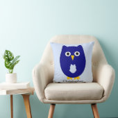 Blue Owl Design Any Colour Background Personalised クッション (椅子)