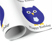 Blue Owl Design Birthday Gift ラッピングペーパー (ロールコーナー)