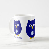 Blue Owl Design Personalised コーヒーマグカップ (正面左)