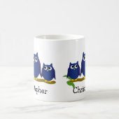 Blue Owls Design Personalised コーヒーマグカップ (中央)