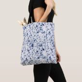 Blue Paint Splash And Splatter Pattern Tote Bag トートバッグ (クローズアップ)