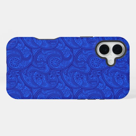 Blue Paisley iPhoneケース (裏面横)