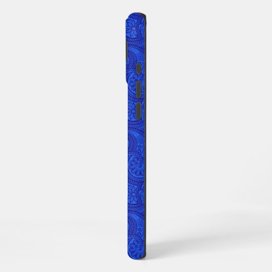 Blue Paisley iPhoneケース (左側面)