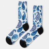 Blue Paisley Socks for Women ソックス (左)