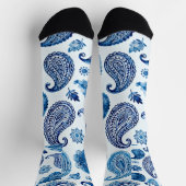 Blue Paisley Socks for Women ソックス (上部)