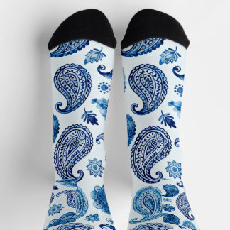 Blue Paisley Socks for Women ソックス
